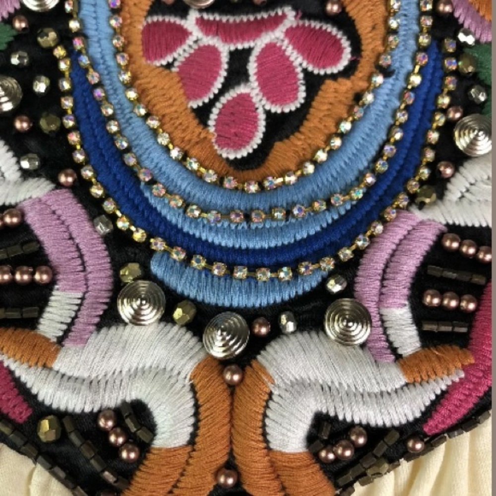 Meghan Fabulous Beaded Embroidered Boho Dress - Picture 4 of 8